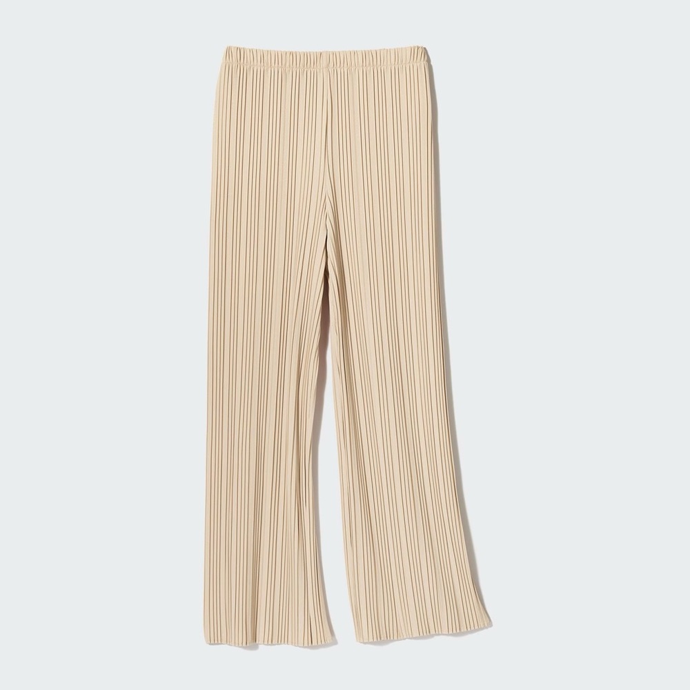 UNIQLO • Women’s Beige Pleated Straight Pants